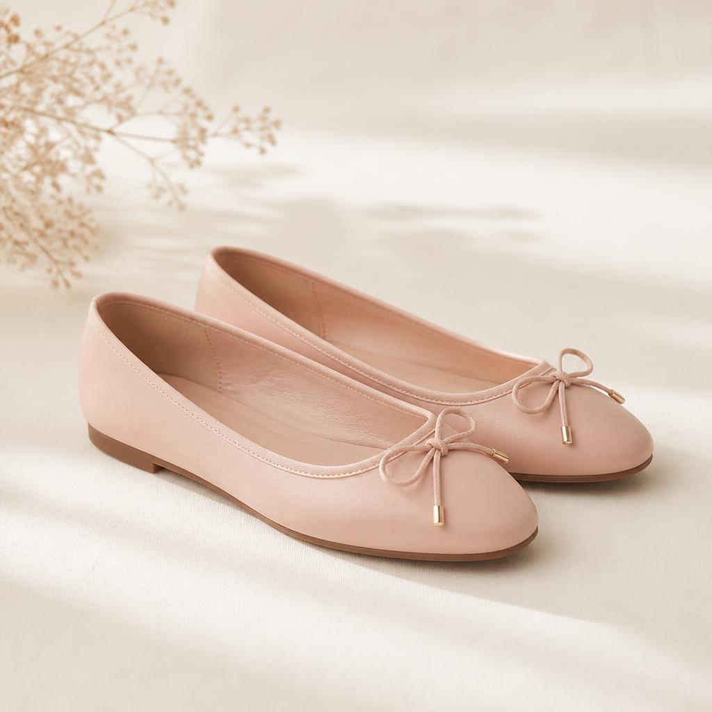 Blush Bow Ballet Flats