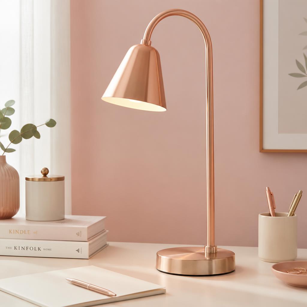 Rose Gold Arched Desk Lamp